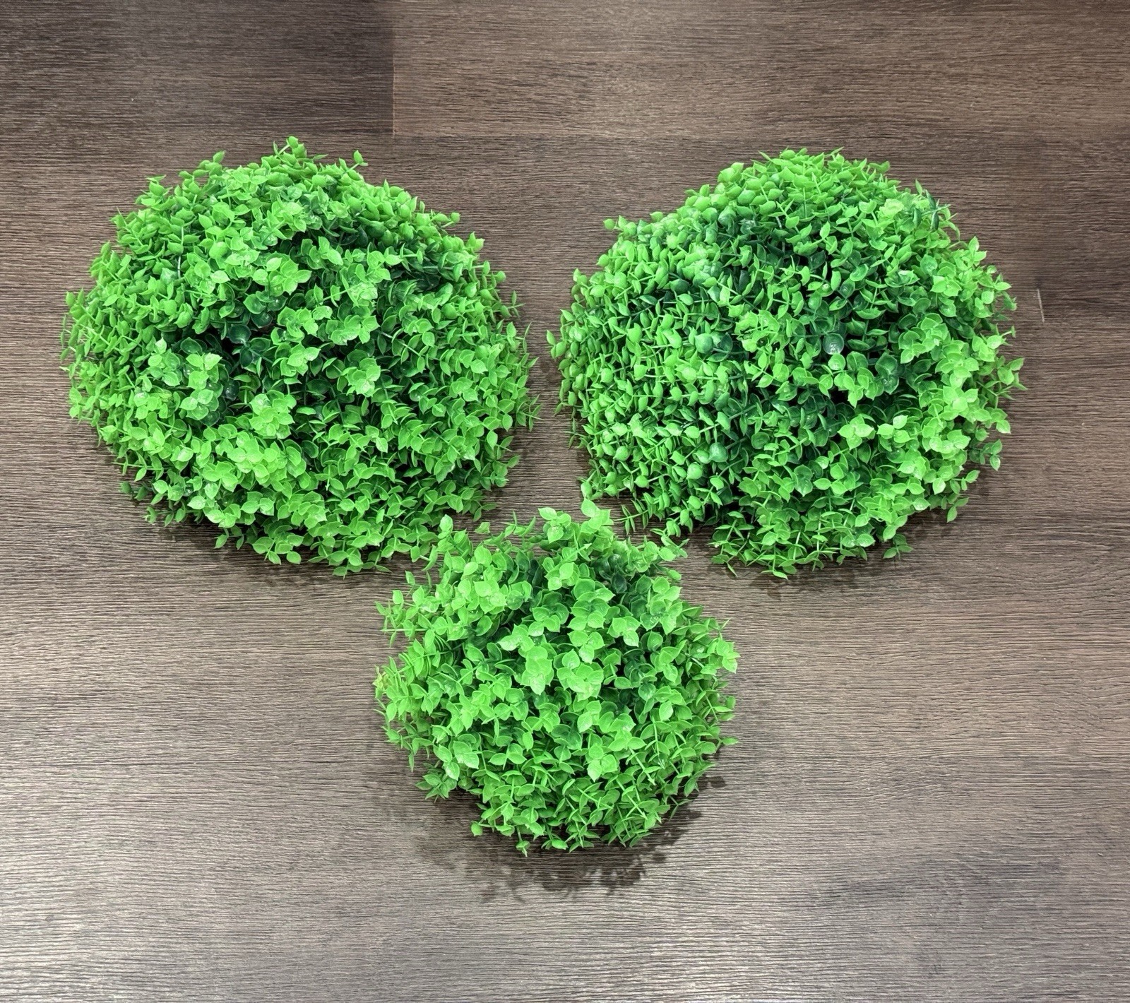 New Lot of 3 Faux Boxwood Topiary Balls 6″ H Greenery Orbs Planter Fillers Set