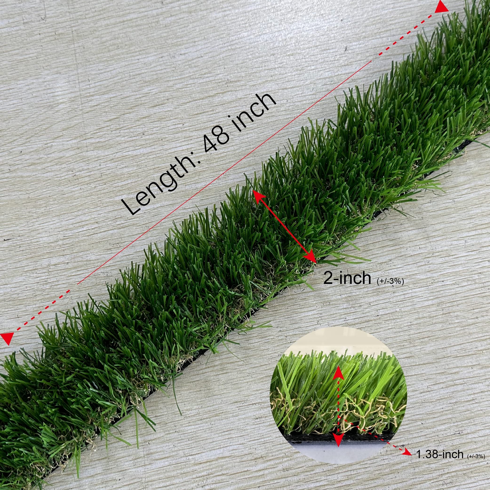 Artificial Grass Decoration Strip Indoor/Outdoor DIY Fake Grass Width 2″ x Le…