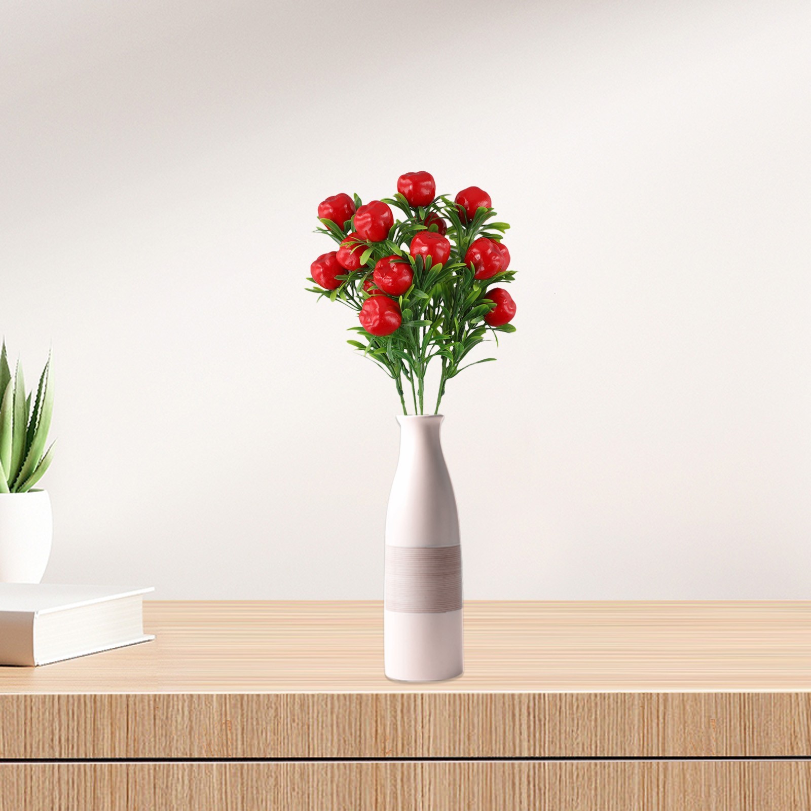 Exquisite 7 Forked Fruit Artificial Fruit Cutting Realistic Appearance