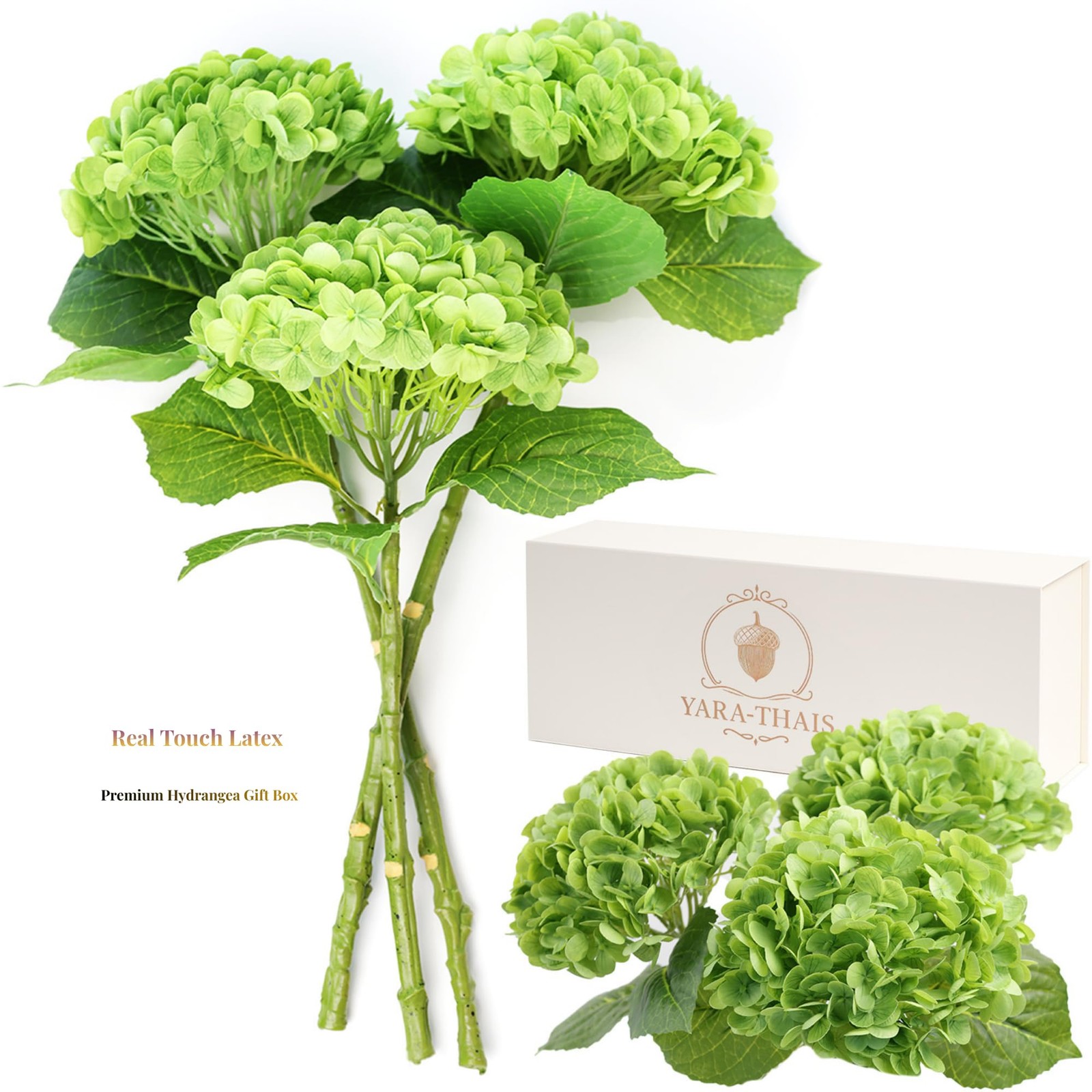 YARA-THAIS Real Touch Latex Faux Flowers Gift Box Set – Luxury Artificial Flo…