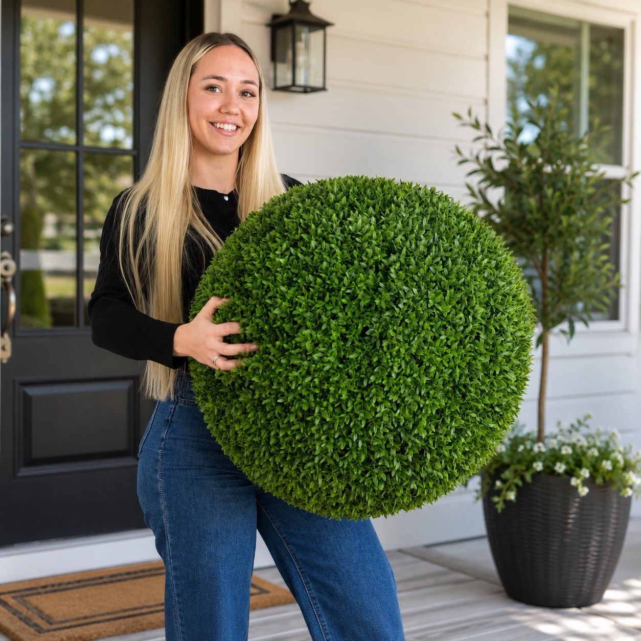 24” UV Resistant Artificial Boxwood Ball Indoor/Outdoor