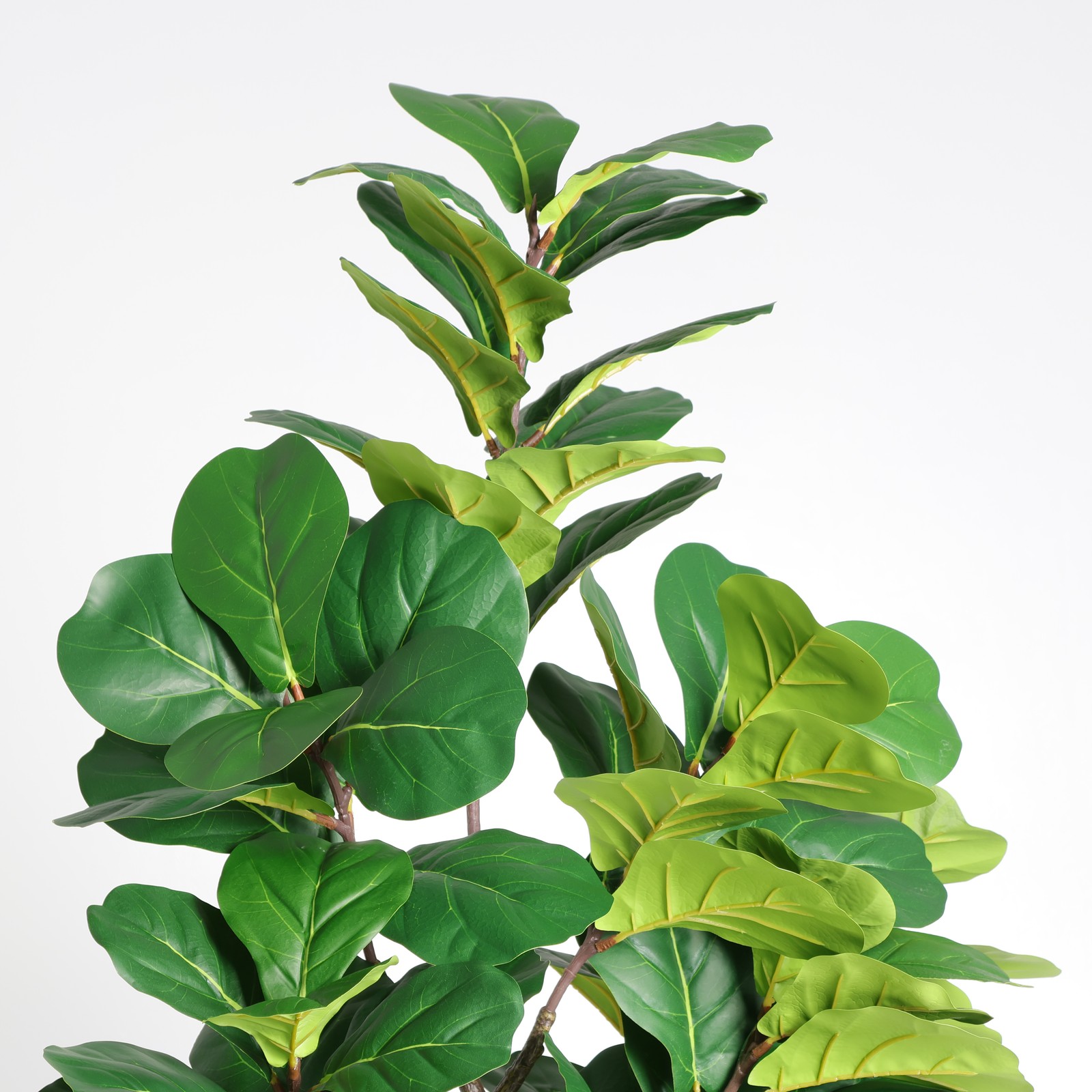 6FT Artificial Fiddle Leaf Fig Tree With Decorative White Pot Faux Indoor Plant