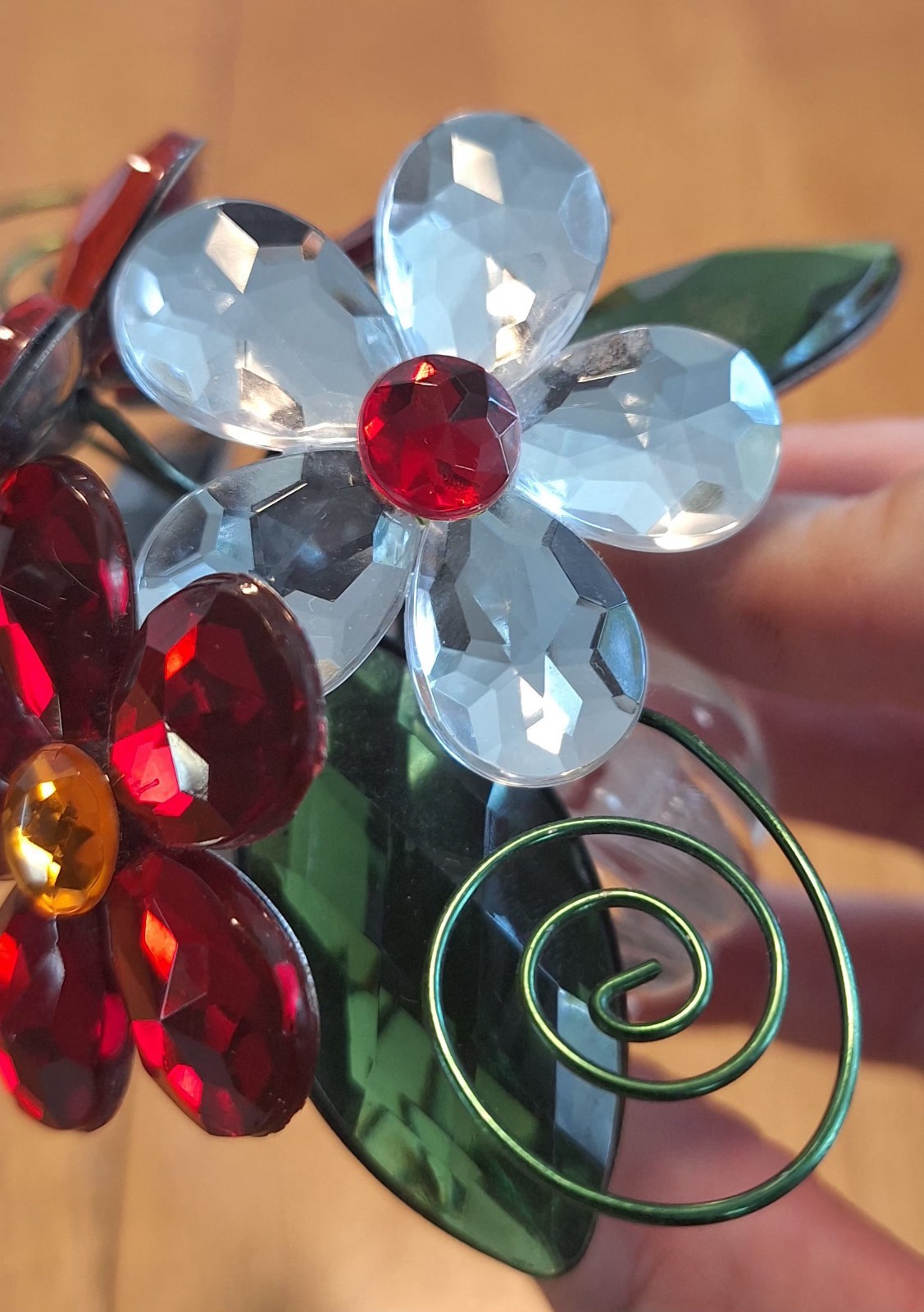Ganz Crystal Expressions Jeweled Flower Pot Acrylic Figurine 2.5″H X 3.5″W