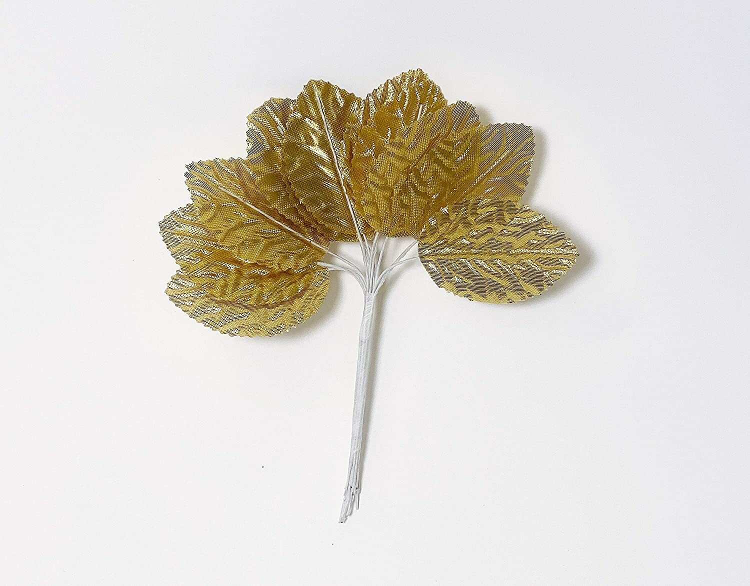 Silk Leaf Green/White Artificial Leaves DIY Corsage Boutonniere Accessory Flower