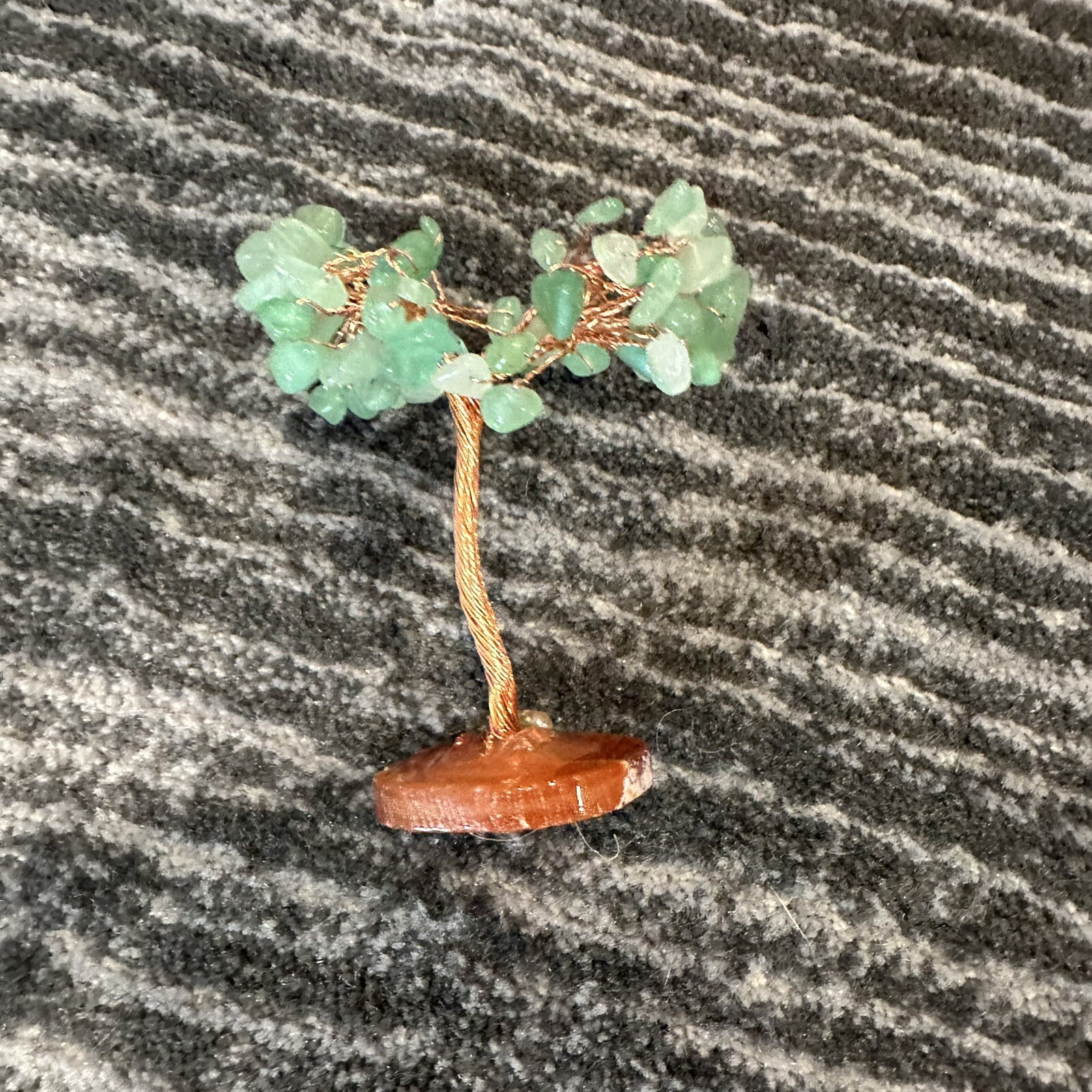 Crystal Tree Healing Natural Green Gemstone Stone Base Copper Wire Handmade