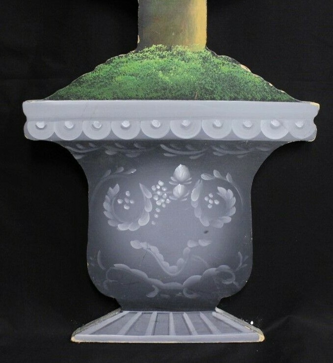 “Wooden Hand-Painted Topiary Stand”