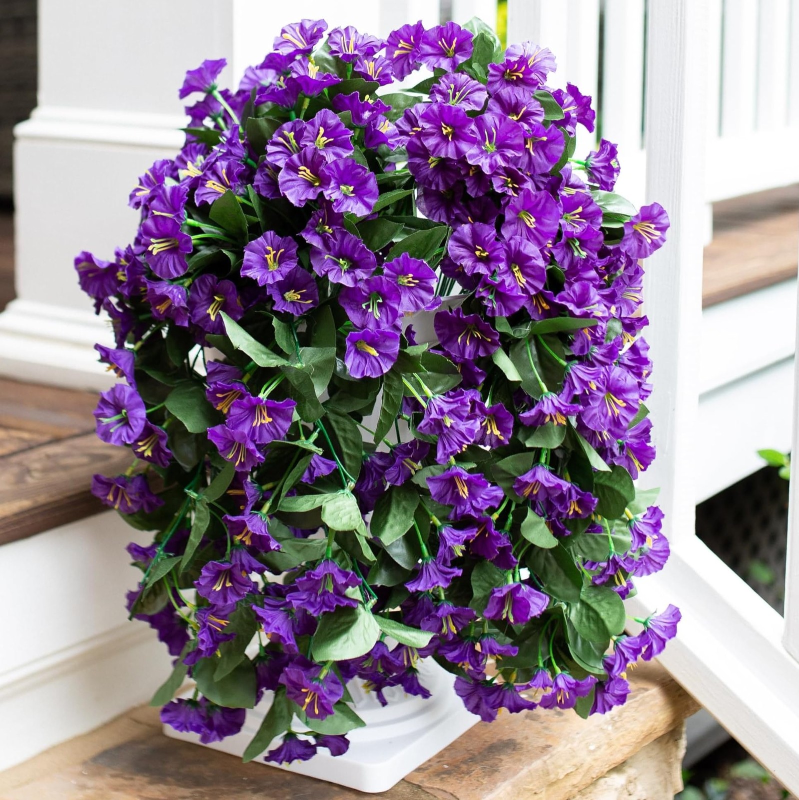 Artificial Faux Hanging Plants Flowers for Outdoor Outside Summer Decoration,…