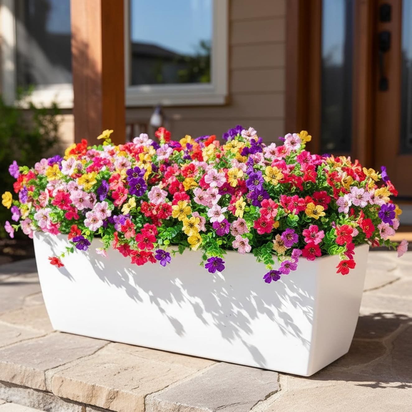 UV Resistant Artificial Daisy Flowers for Outdoors – Faux Silk Daisies with E…