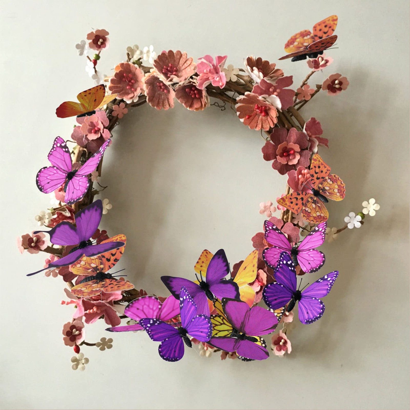 Perfso 12pcs 2size Butterfly Decorations, Simulated Butterflies, 3D Butterfly