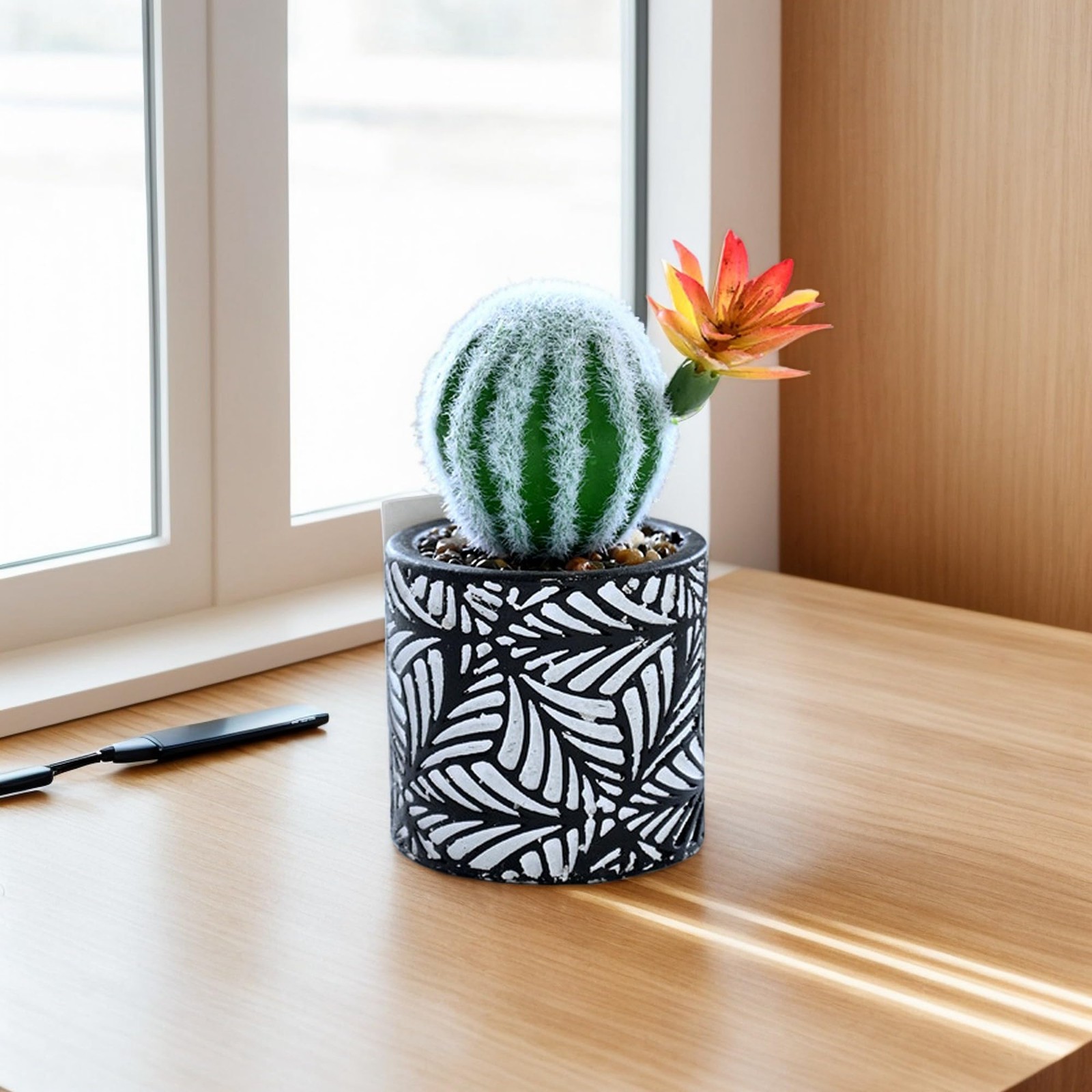Decorative Cactus Planter, Artificial Table Decor Cactus Flower, Cute Lovely …