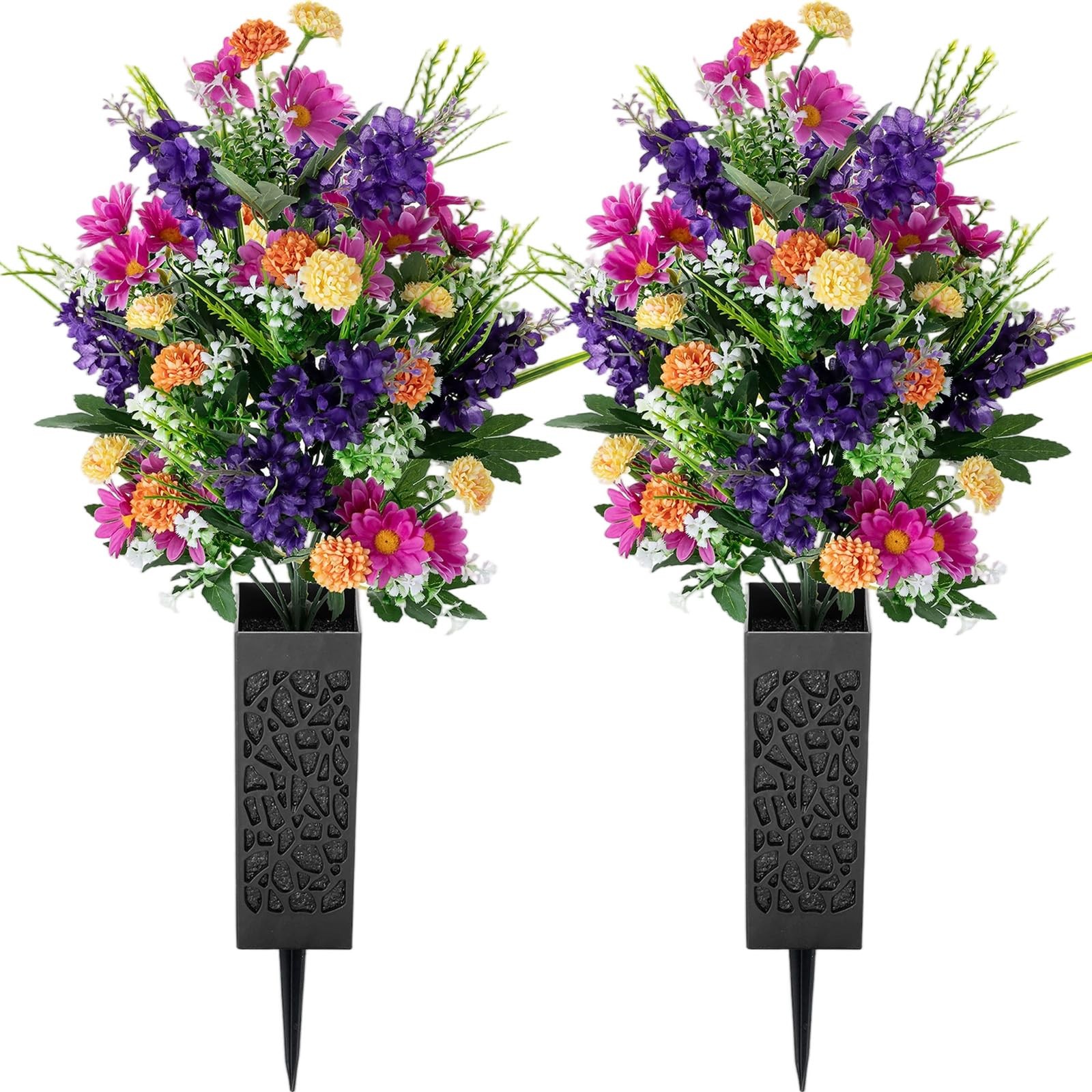 Artificial Cemetery Flowers for Grave: Memorial Day Flowers for Cemetery – Ou