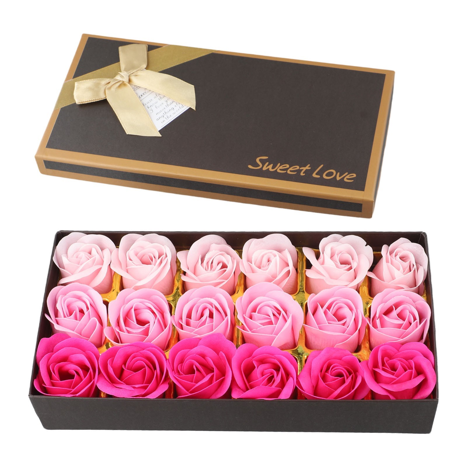 Women’s Day Valentine’s Day Present 18 Roses Soap Flower Present Box New