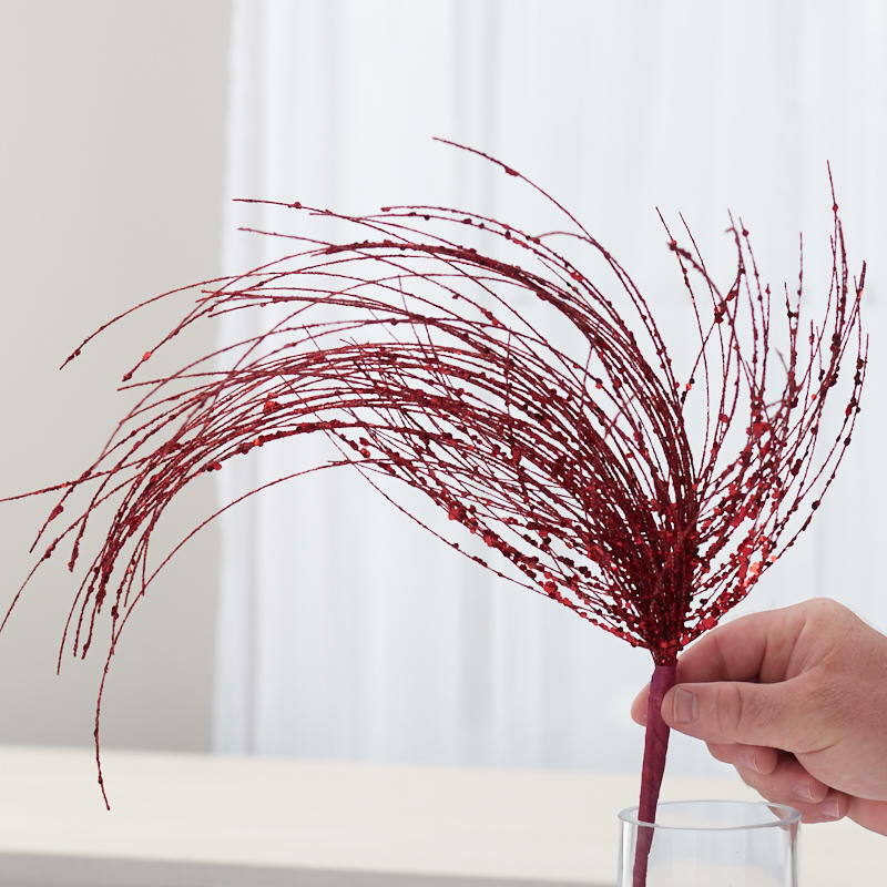 Red Glitter Fountain Grass Sprays | 2 Sprays