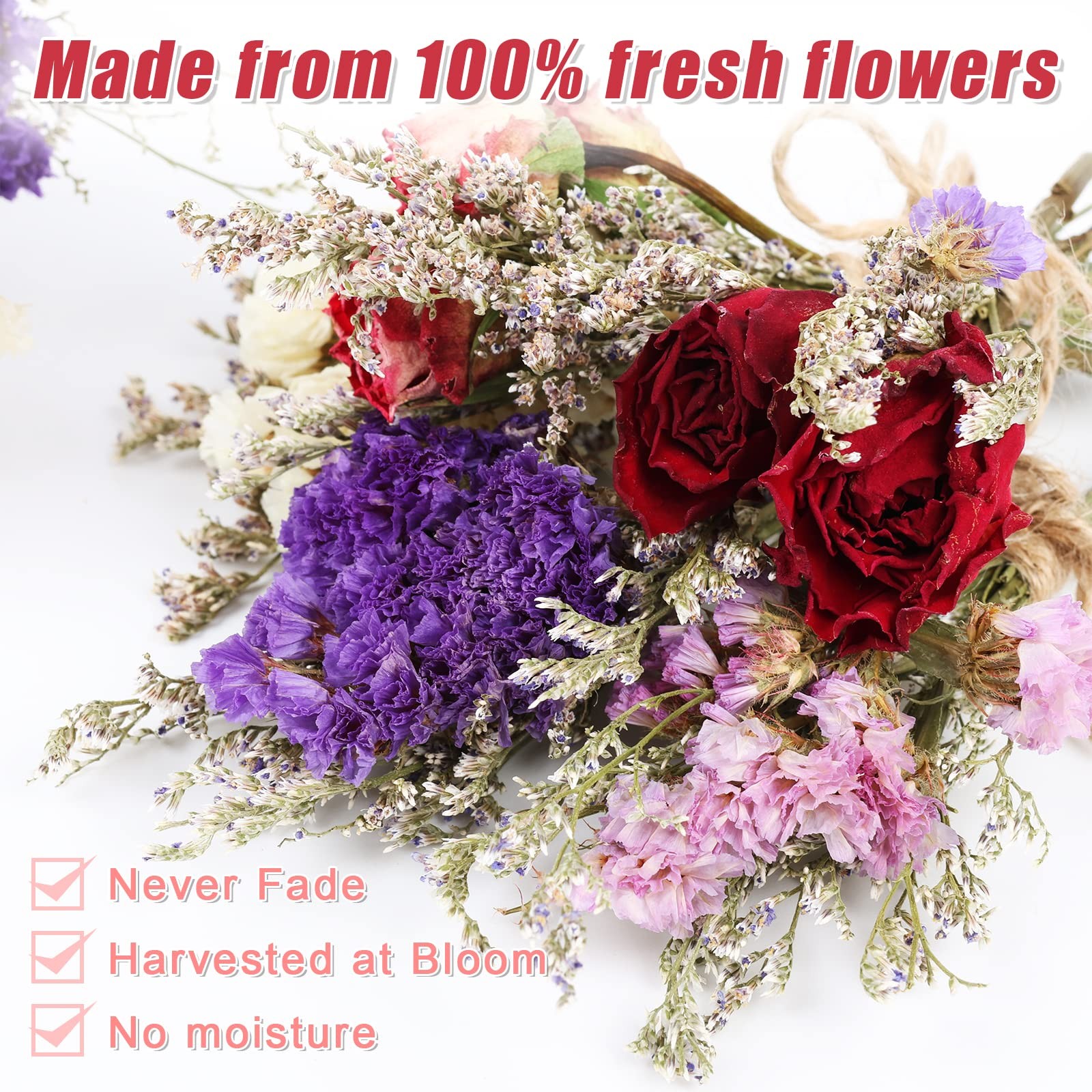 Dried Flower Bouquets Mini with Stem Floral Arrangement for Vase DlY