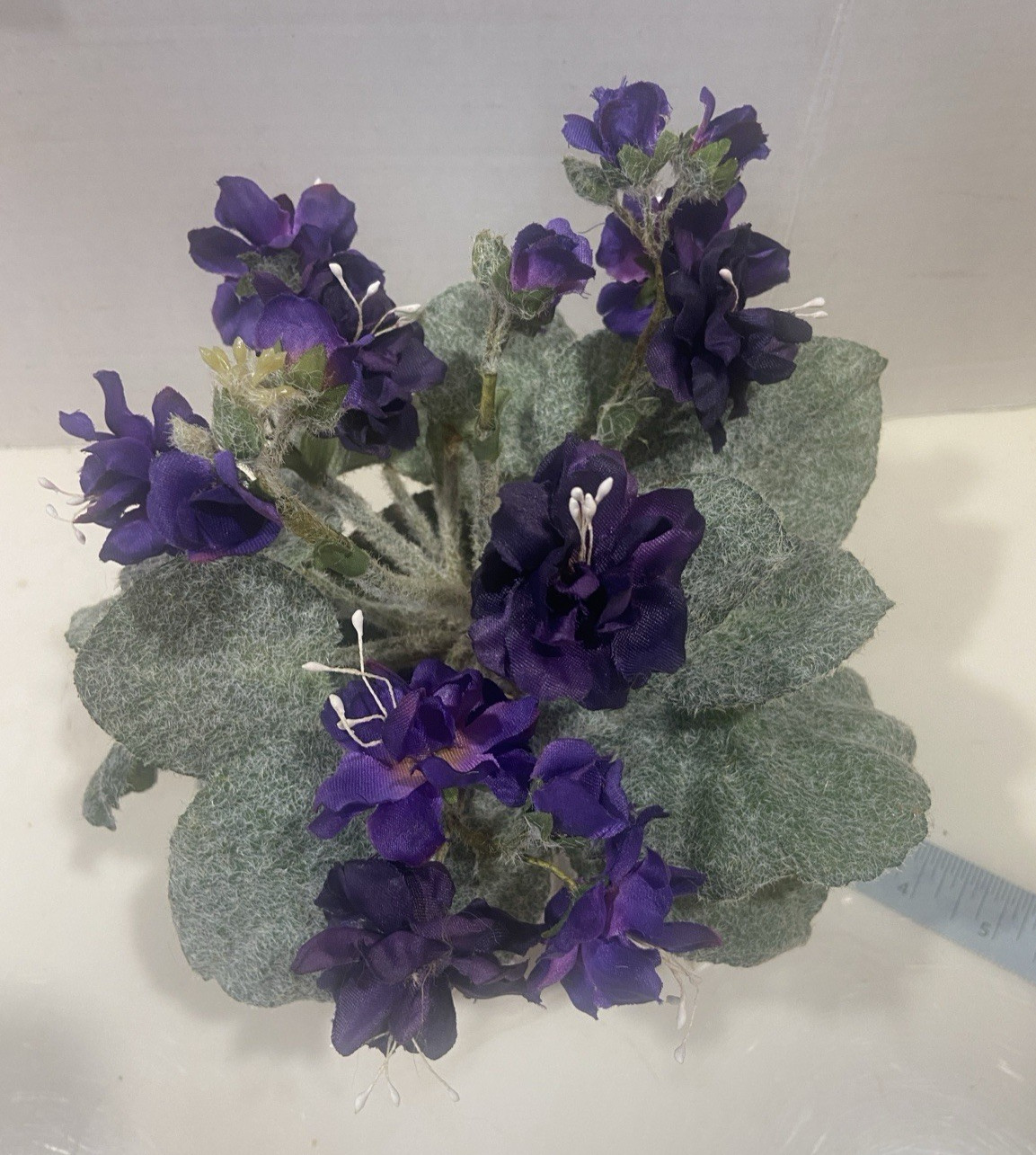 Faux African Violet in Planter 8x8x8″