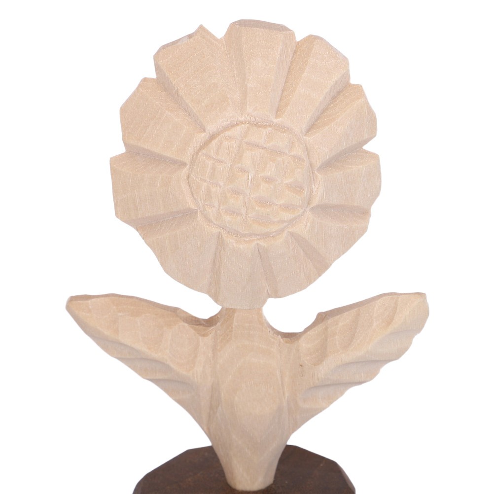 Unfinished Wooden Sunflower Decor with Stable Base Farmhouse Table Sign