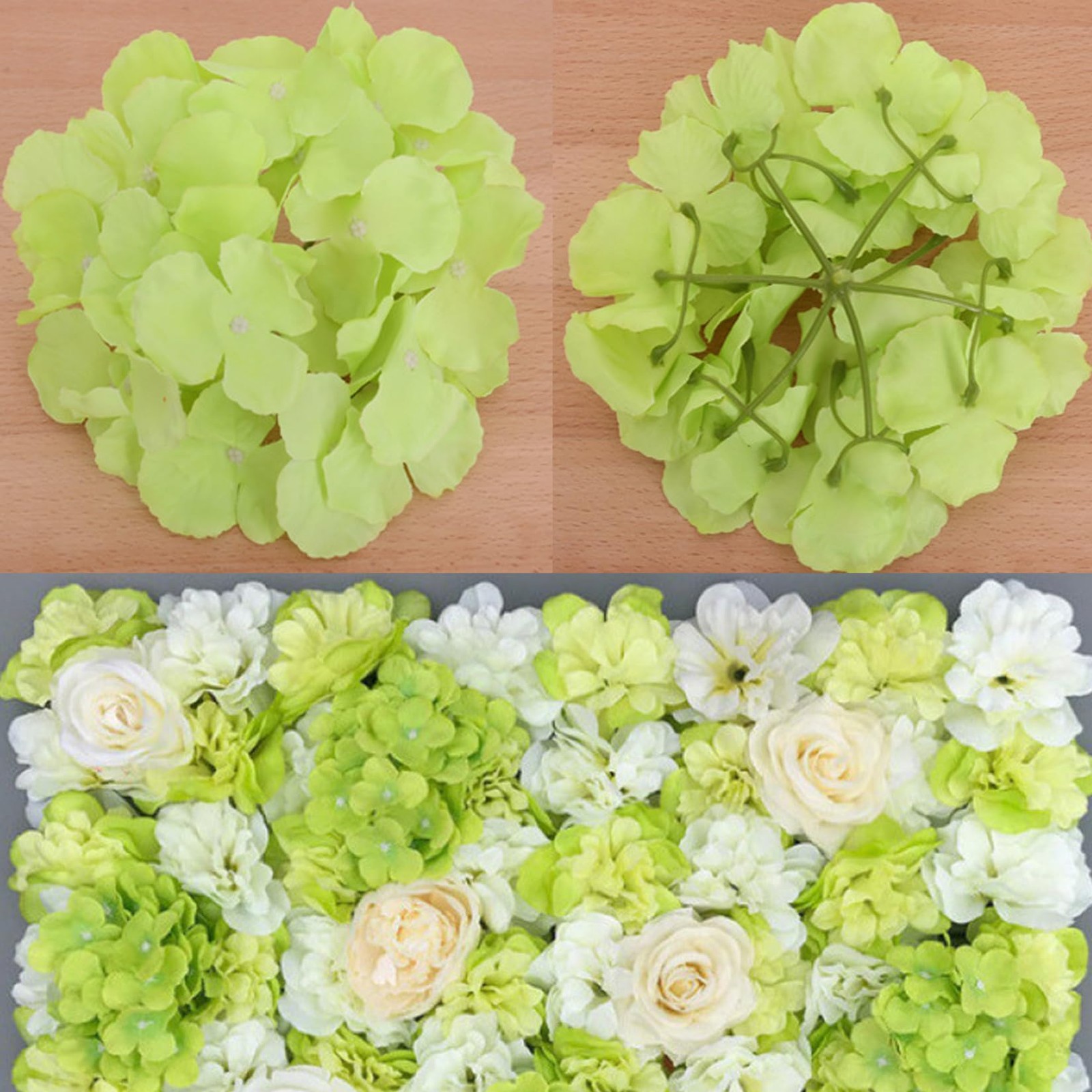 Silk Hydrangea Heads 36 Pcs Artificial Flowers Heads and 3 Dozens Stems Fake …