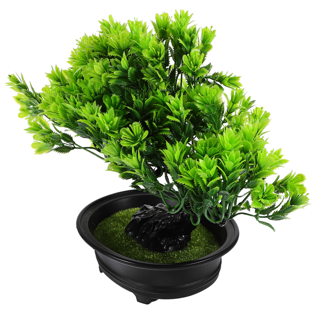 Desk Plants Fake Bonsai Tree Japanese Faux Trees Potted Pine Porch