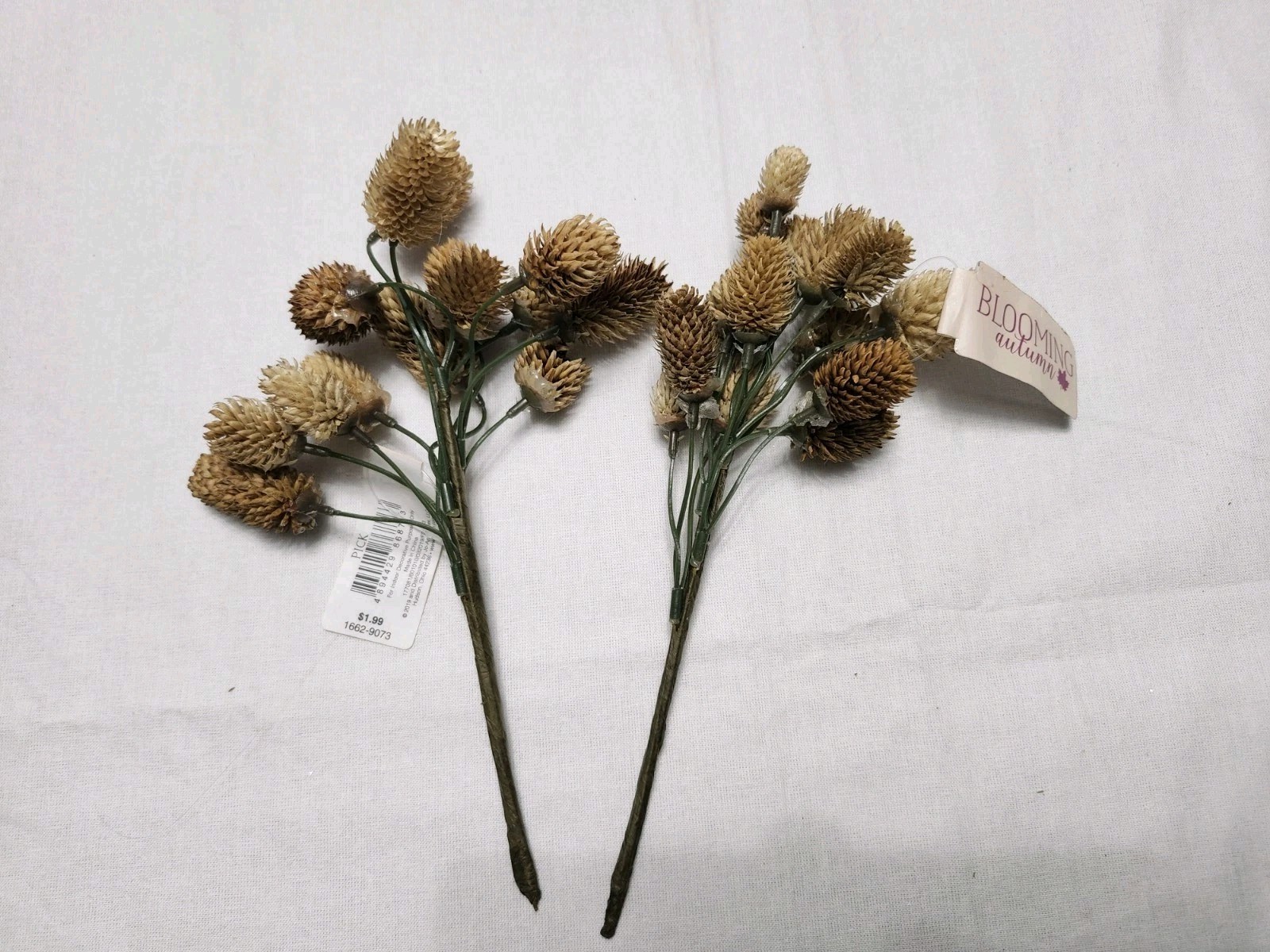 LOT Blooming Autumn Floral Picks Roping Leaves Fall Decor New