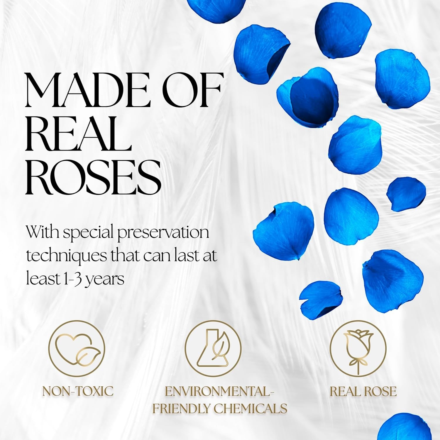 Hassle-Free 27 Blue Eternal Roses in Heart-Shaped Box – Timeless Elegance