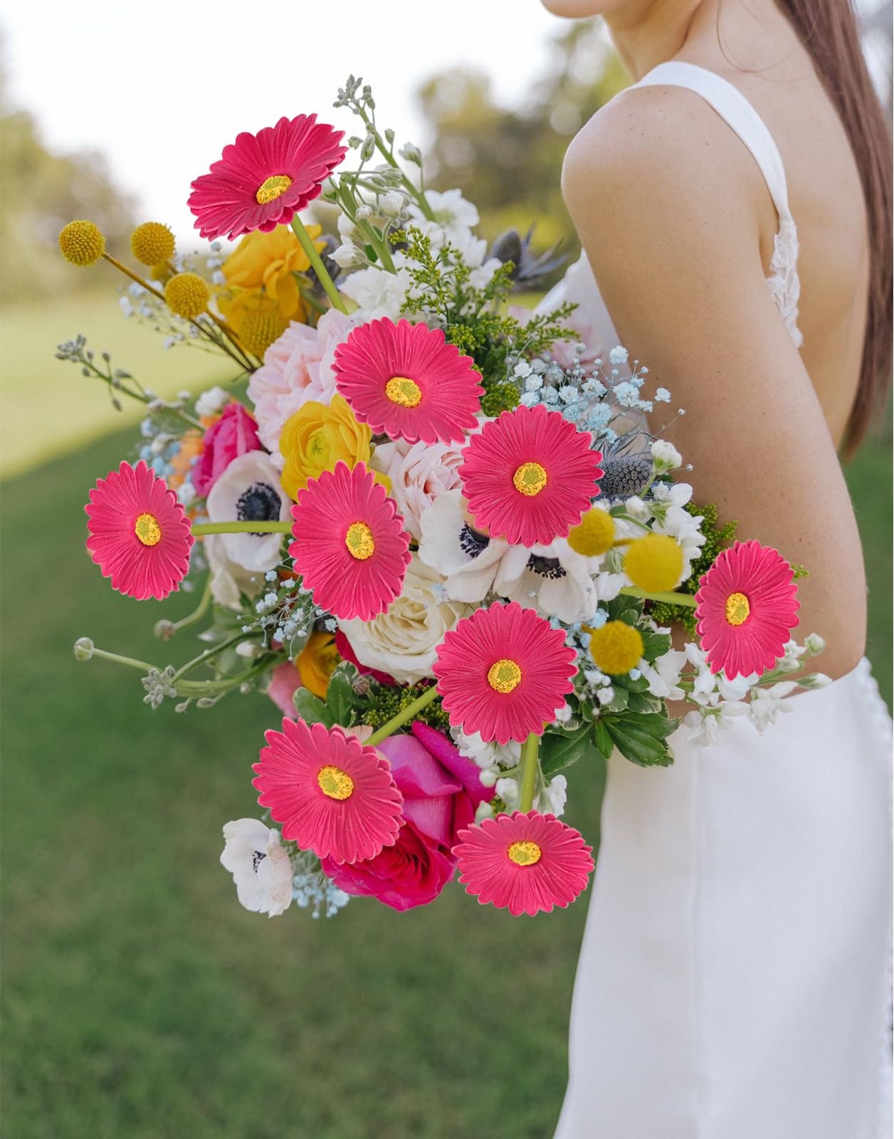 Daisies Flowers Artificial,20PCS Gerbera Daisy Artificial Flowers Fake Daisie…