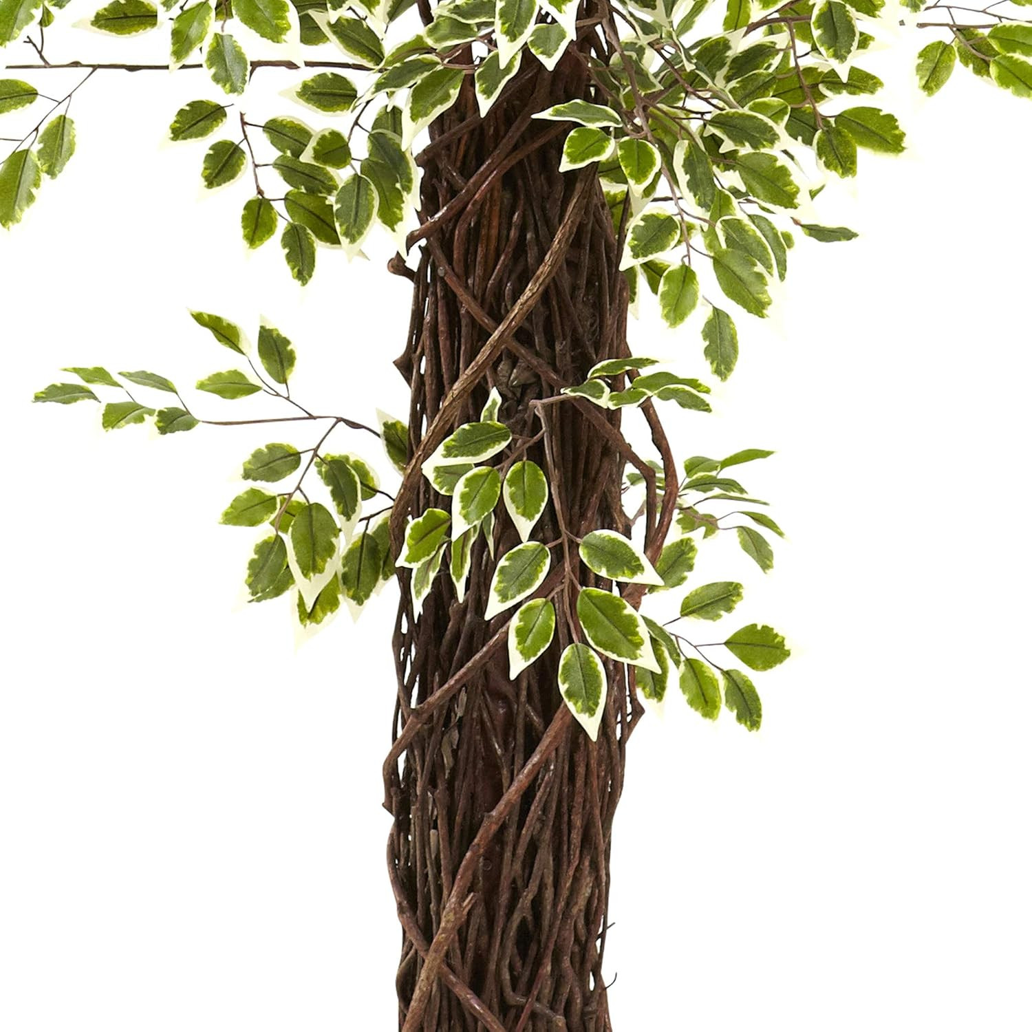 7.5Ft Variegated Mini Ficus Tree – Lifelike Indoor Plant for Home Decor