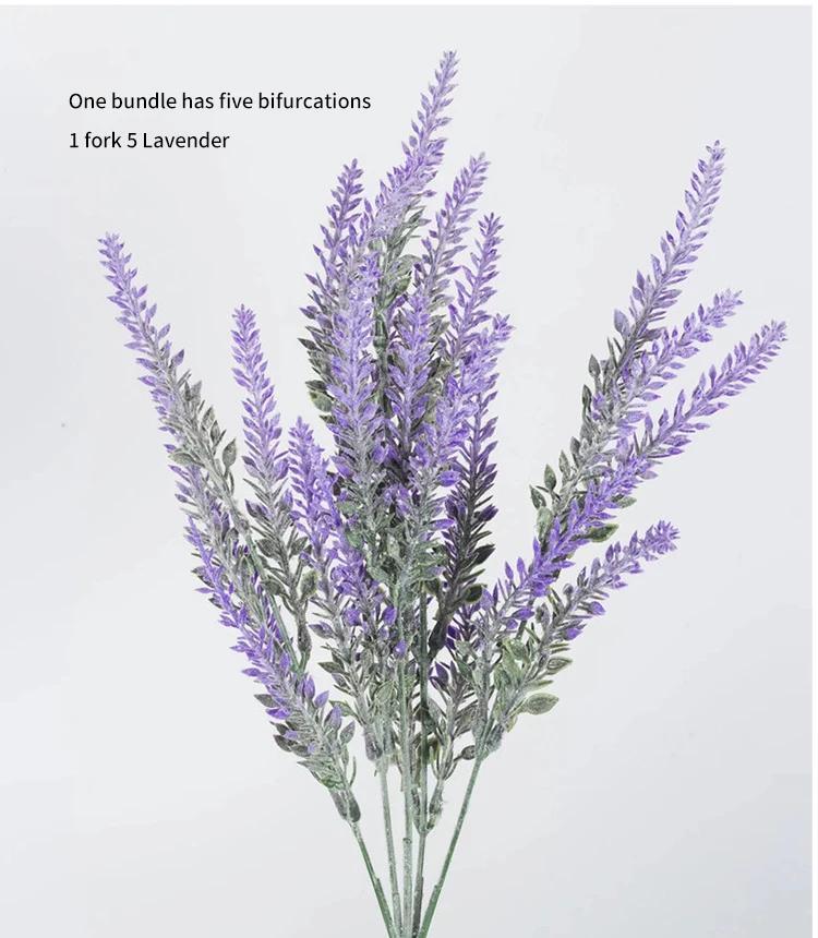 a Bunch of Provence Lavender Plastic Artificial Flowers False Plants Wedding Hom