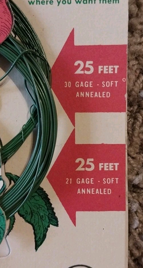Vintage Garden Club Florists’ Wire For Artificial And Fresh Flowers Florist Wire