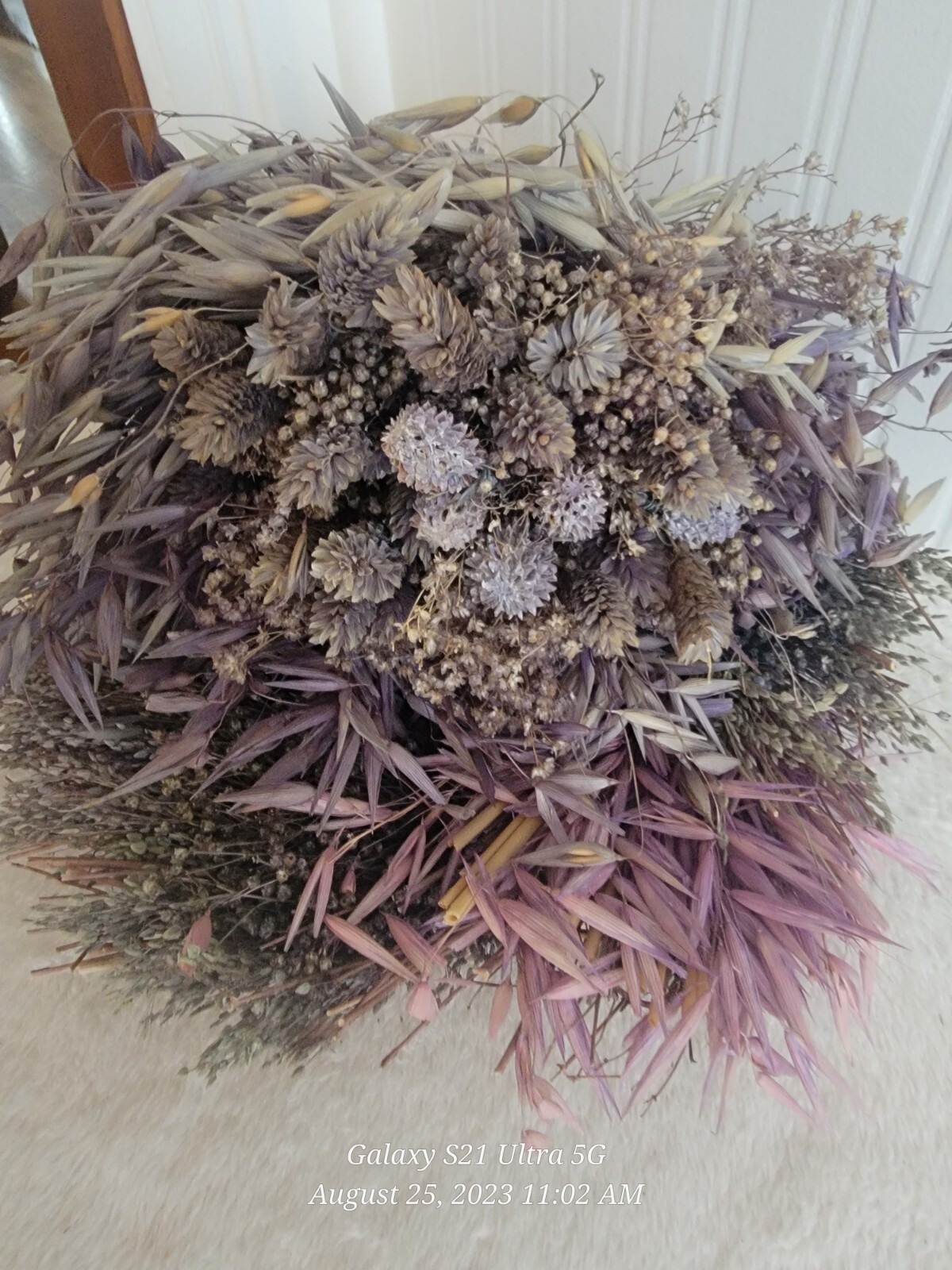 Artificial Wreath and Bouquet Combo. Purple Double Color SONOMA