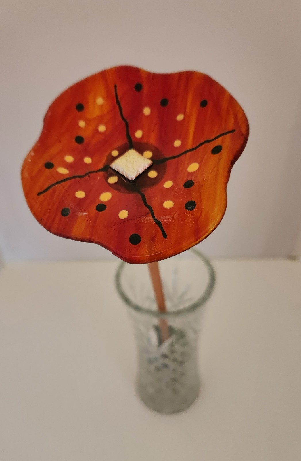 3″ to 3 1/4″ Forever Flowers – Handcrafted with Fused Glass (vase not included)