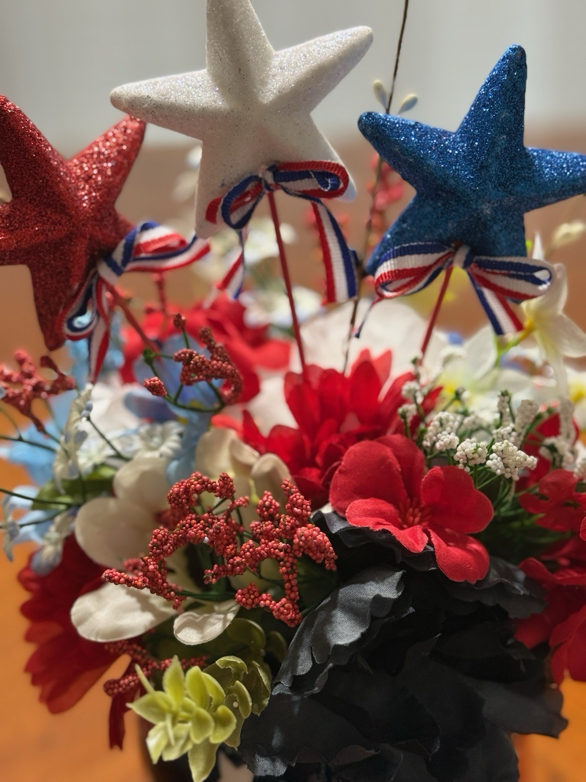 4th Of July Centerpiece Patriotic Table Arrangement Handmade Decor
