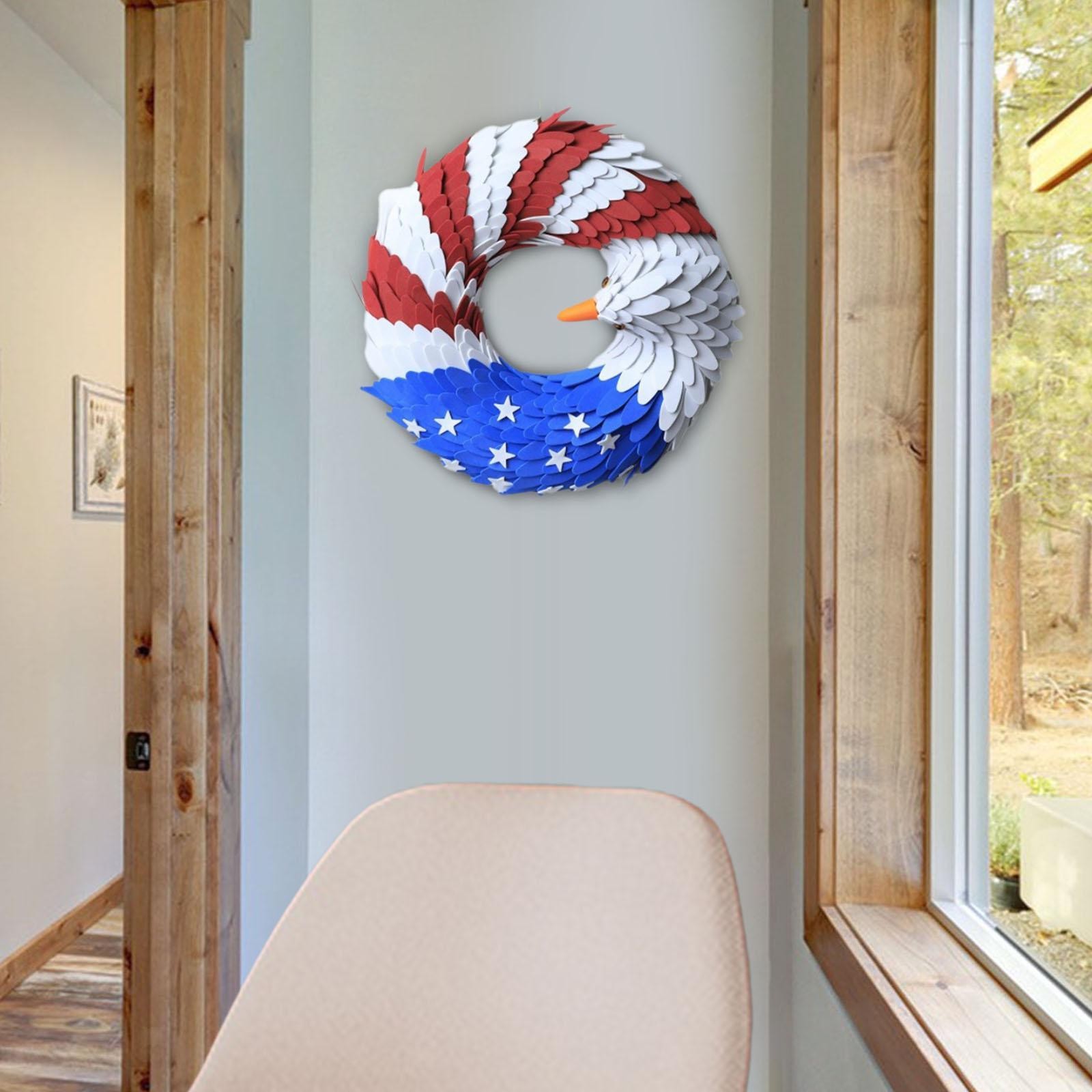 Artificial Wreath Door Sign Club American Eagle 7 Month 4th