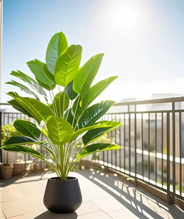 24 Leaves Large Artificial Palm Plant For Indoor Outdoor Use No Pot!