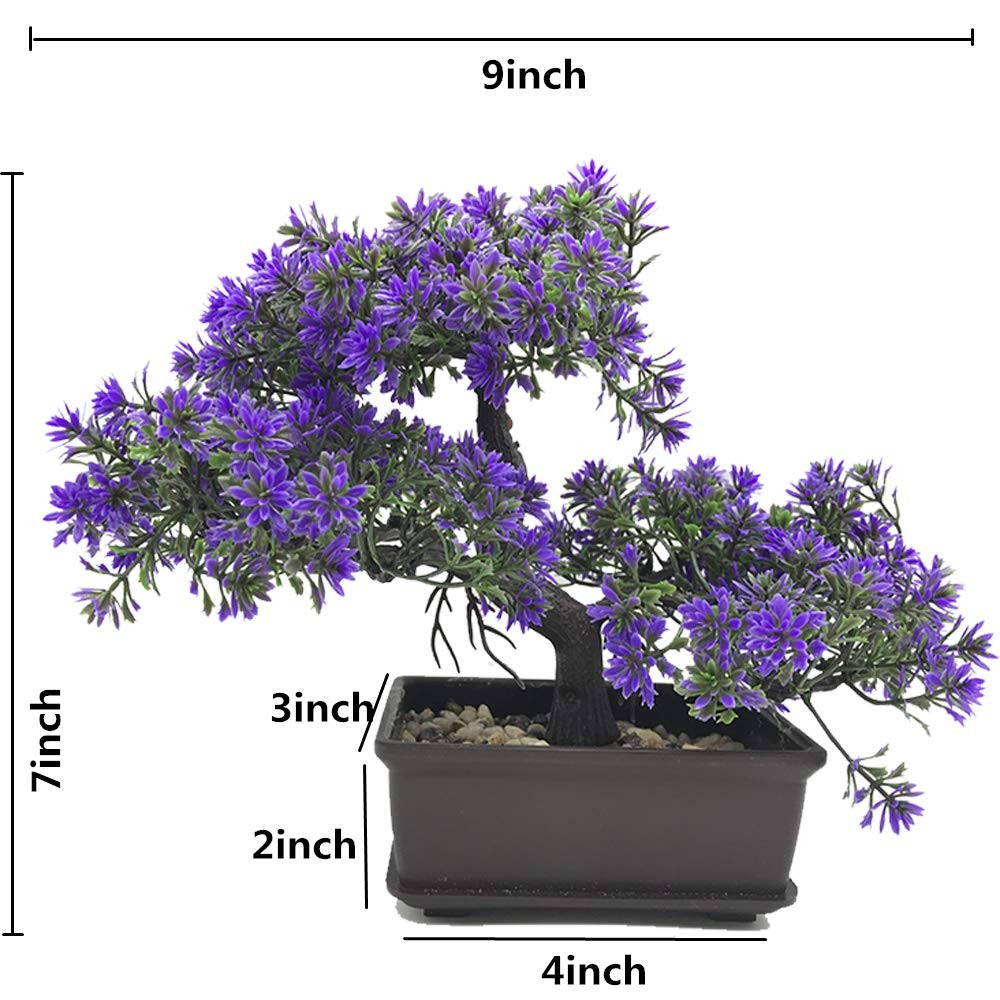 Artificial Japanese Pine Bonsai Tree Fake Plant In Pot Zen Garden Decor