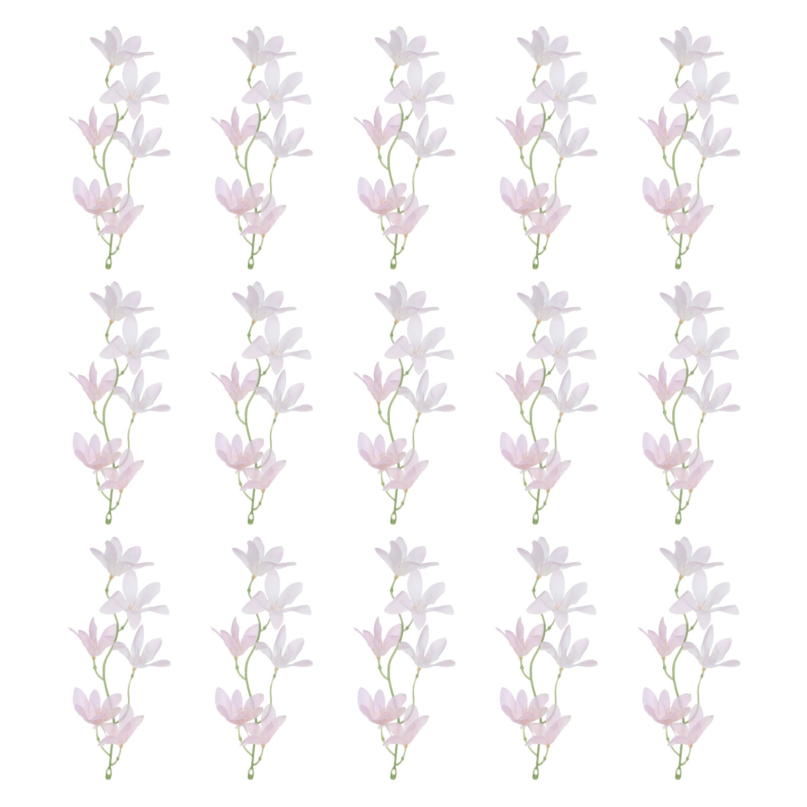 Orchids Fake Flowers 15 Pcs Artificial Flower Hairpin Wedding Shell Pink