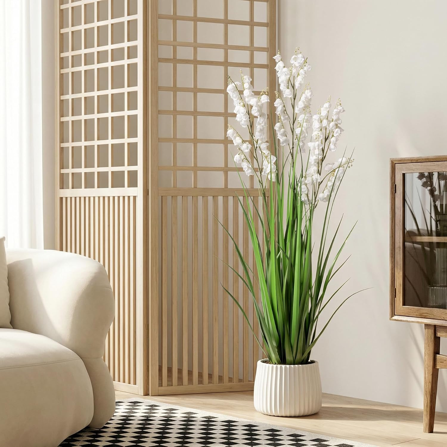 Artificial Pampas Grass – 36″ Tall Fake Plants for Indoor & Outdoor Decor (2PCS)
