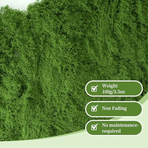 Fake Green Moss for Potted Plants,Artificial Moss for Crafts Indoor,DIY Table De