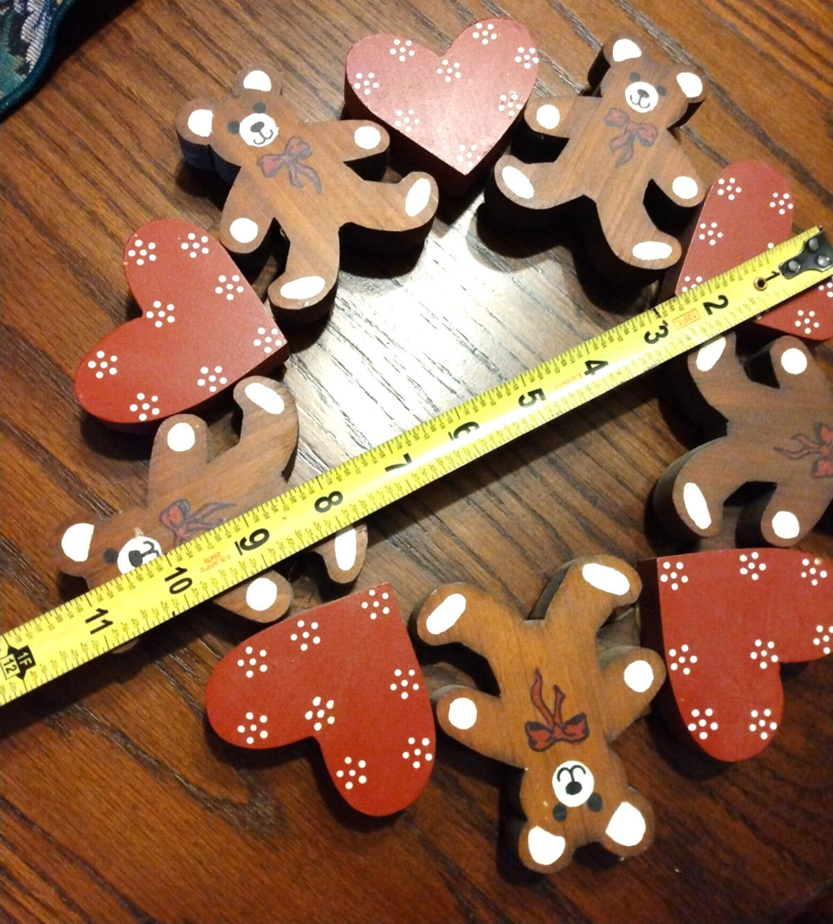 Wreath Wooden Bear Heart Crafts