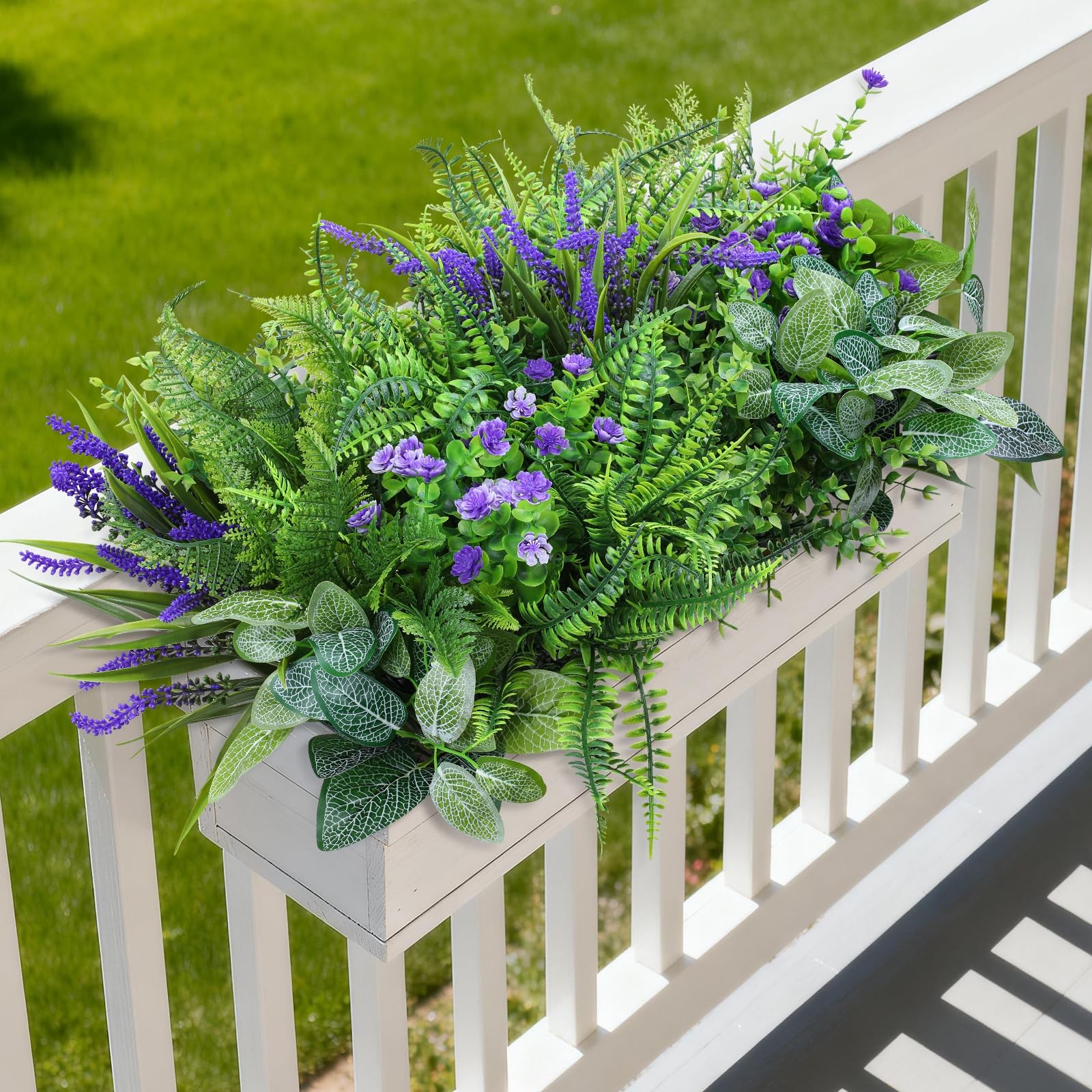Best INQCMY Artificial Fake Plants Flowers for Outdoor 12 Bundles UV Resistant