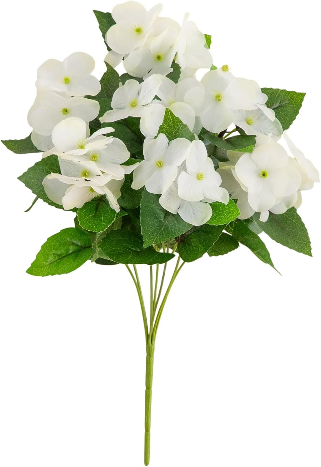 Set of 6 UV Resistant 14″ Artificial Hydrangea Bushes for Indoor/Outdoor Use