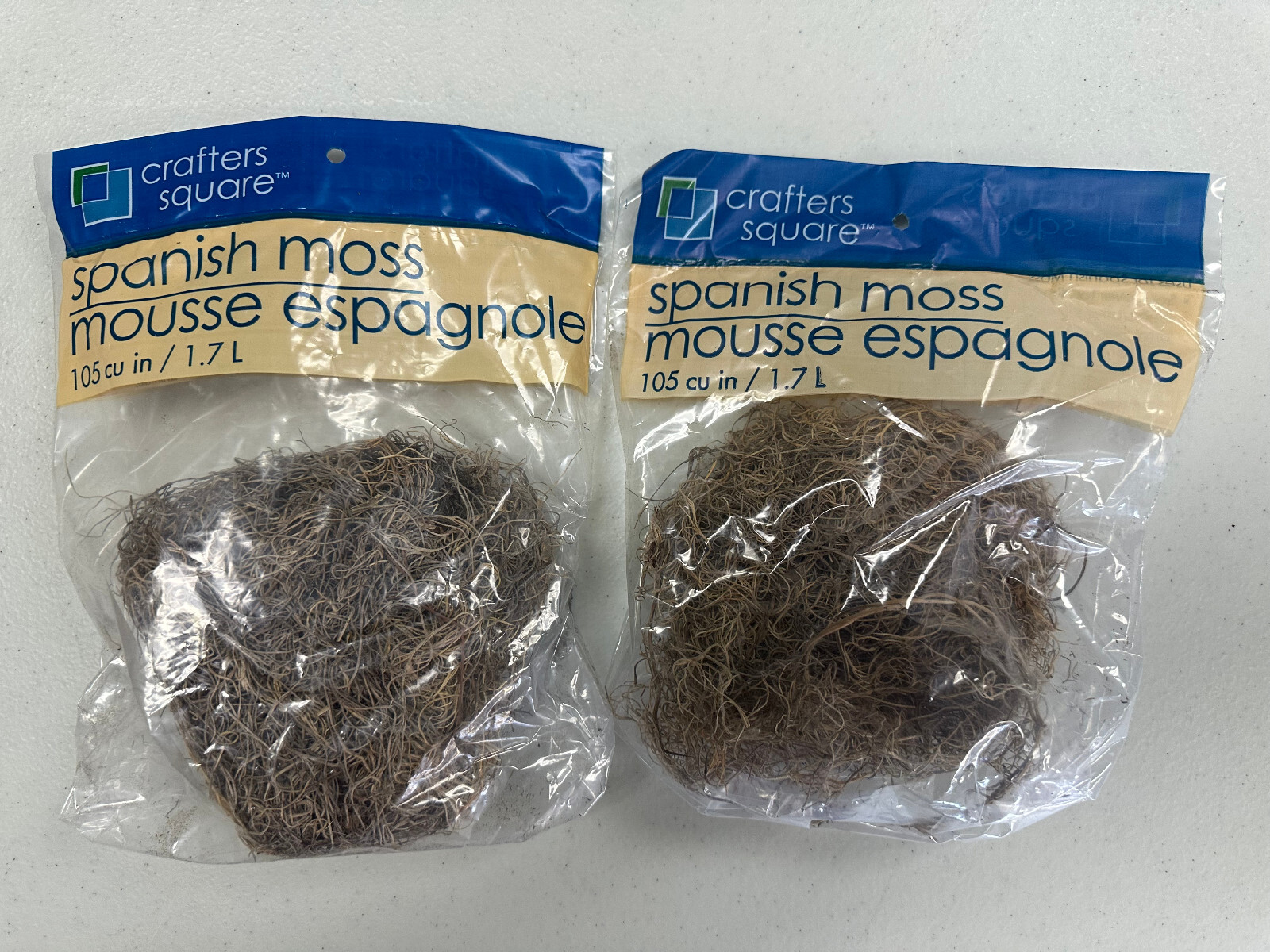 FLORAL SPANISH MOSS for Artificial Arrangements – 105 Cu. In. – LOT (2) – NEW!!!