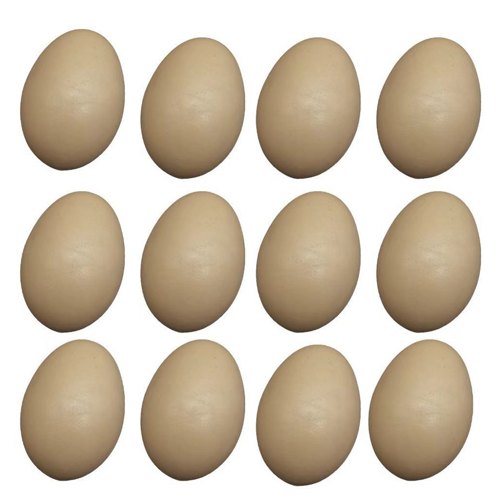 12 PCS Realistic Painted Eggs for Home Decoration Crafts and Role Playing Games