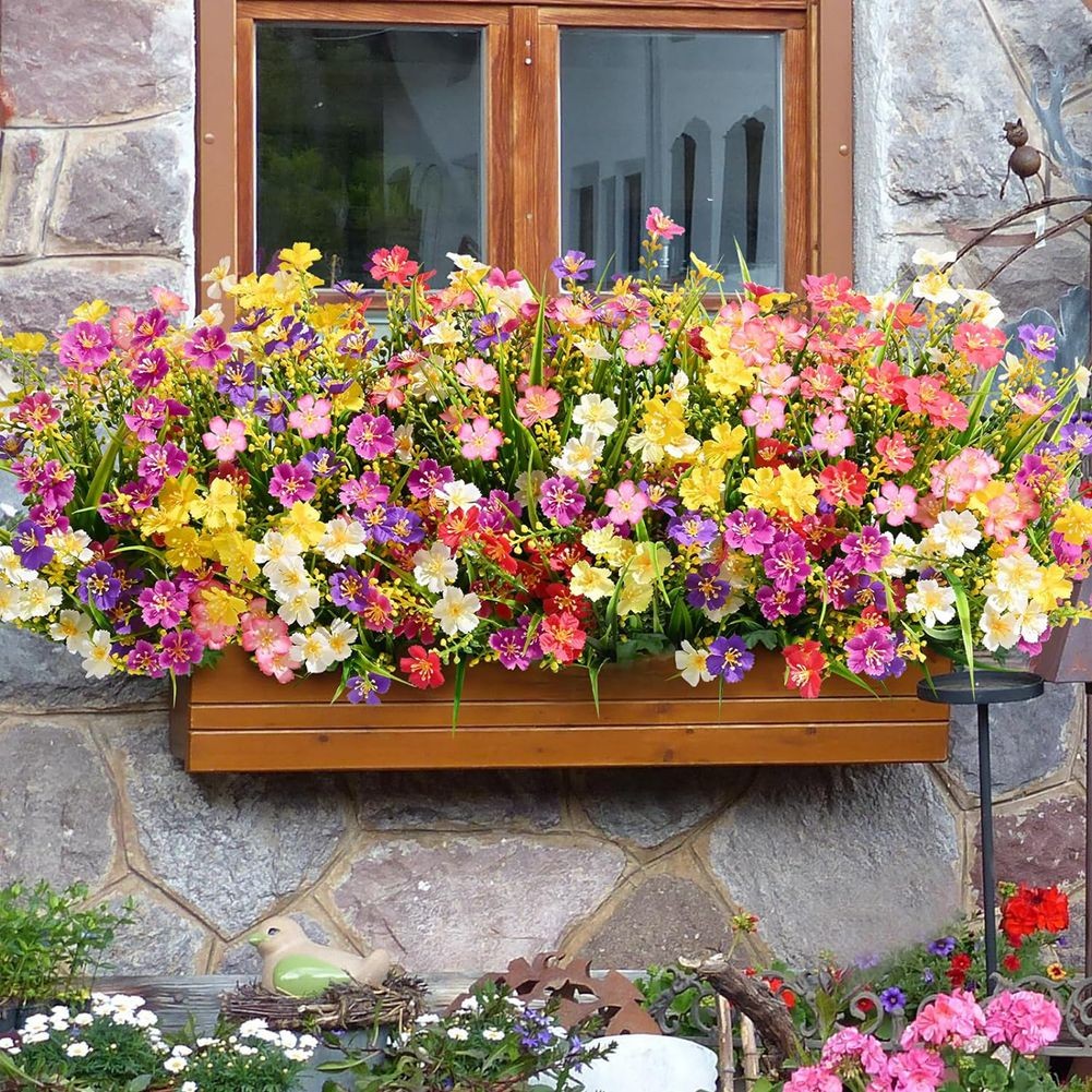 for Outdoors,6 Bundles Artificial Plants Outdoor, Fake7509