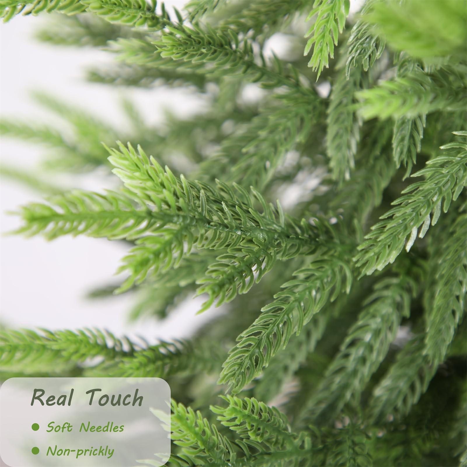 3ft Artificial Norfolk Pine Christmas Tree for Outdoor, 37in Real Touch Faux …