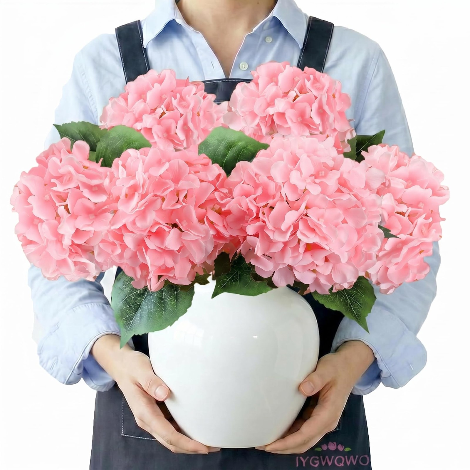 6PCS Large Silk Hydrangea Flowers, 20 in Full Faux Huge Hydrangea Artificial …