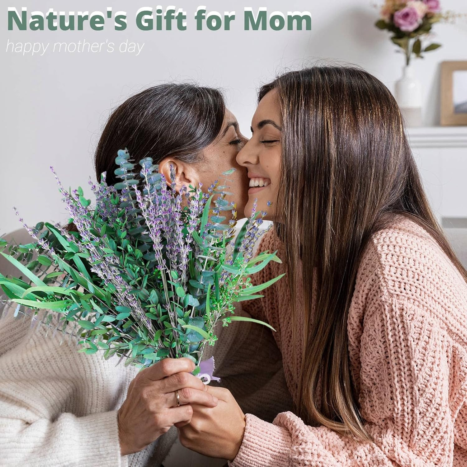 65 Pcs Mix Dried Eucalyptus Stems & Lavender Bundle for Shower, 17″ Natural Real