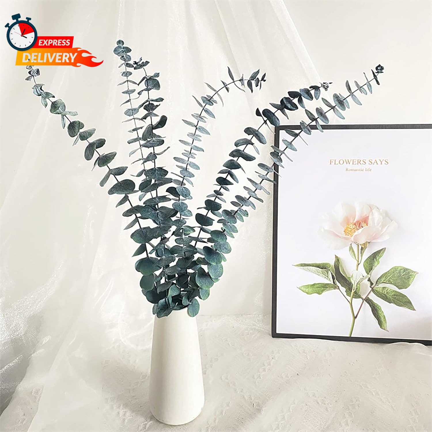 Eucalyptus for Shower 10 Pcs Hanging Dried Eucalyptu Stems 17″ Real Eucalyptus B