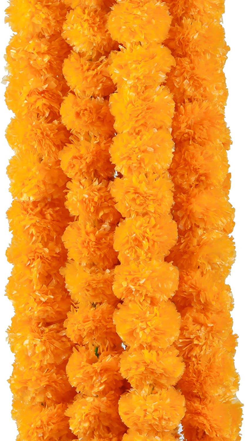 Artificial Marigold Garlands Decoration Wedding Party Festival Home Wall Decor