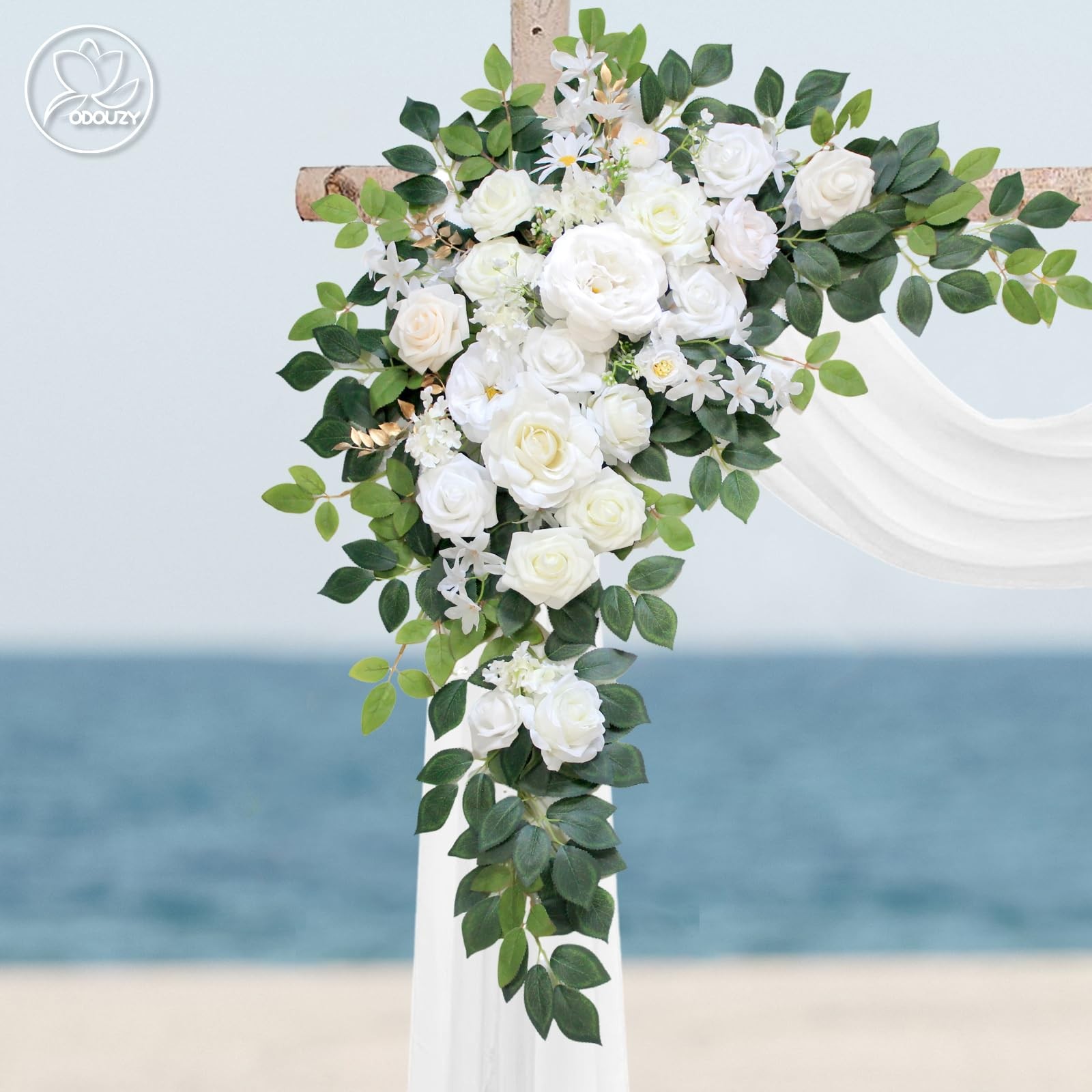 Wedding Arch Flowers Kit,Artificial Flower Arch Decor (Set of 3),2pcs Artific…