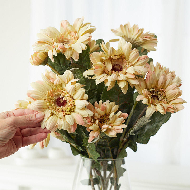 Factory Direct Craft Cream and White Artificial Daisy Bush | 1 Piece